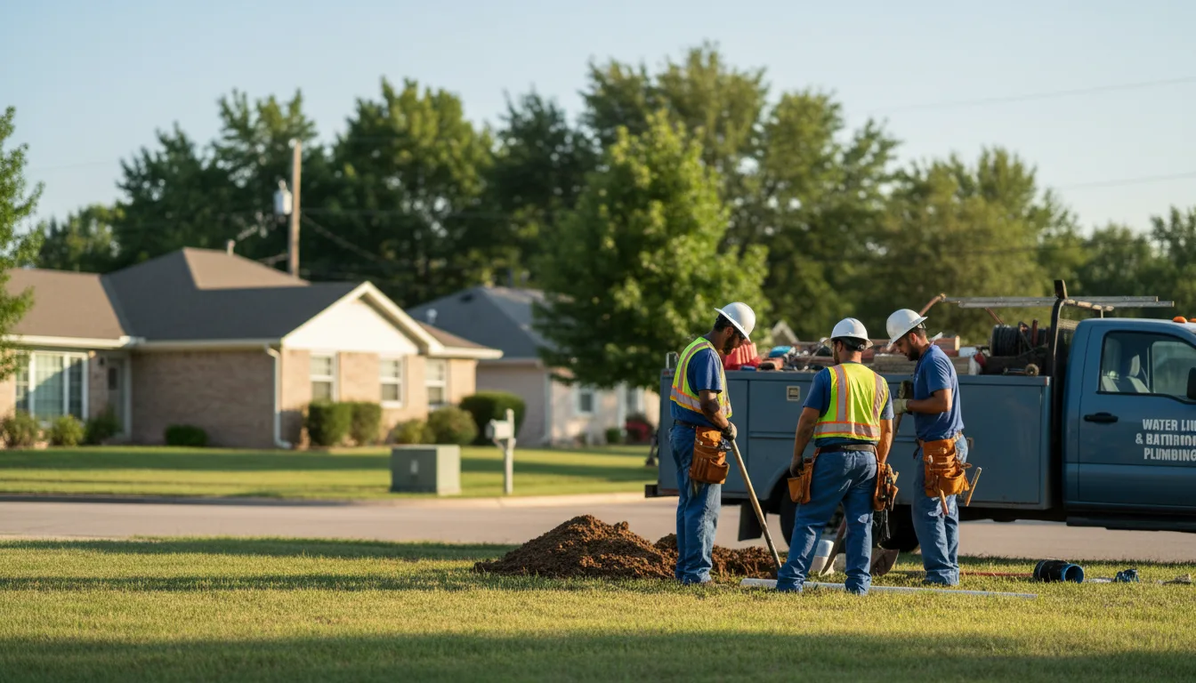 Residential water line and bathroom plumbing service in Crystal, ND